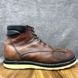 VINTAGE Red Wing 6" Heritage Classic Moc Toe Boot Soft Toe Red Men's Size 12 A